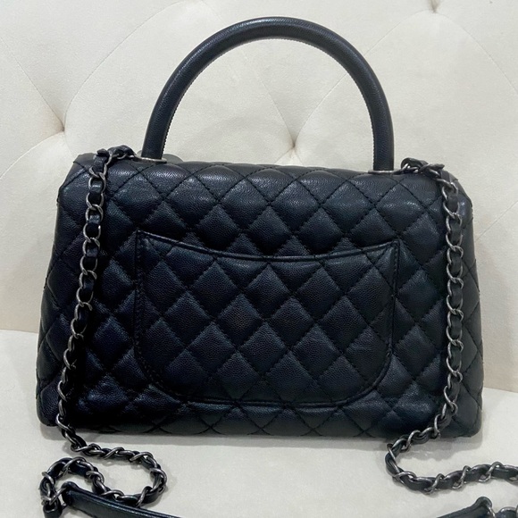 Chanel Caviar coco Top handle small flap Bag - Picture 6 of 11